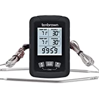 Termómetro Cocina Profesional- Termometro de Horno Doble Sonda de 16-5 cm- Impermeable- Temperatura Carne- Pescado…